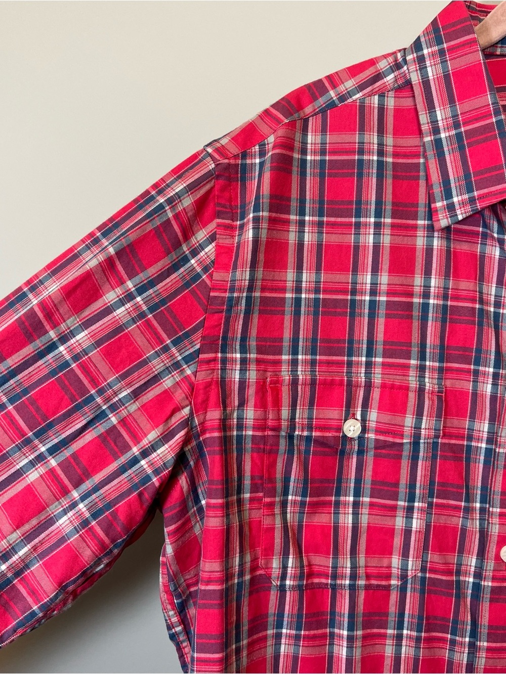 Untuckit Ojai Red Plaid Long Sleeve Button Down Shirt Men’s Large - Picture 5 of 12